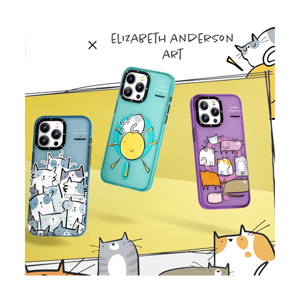 قاب آیفون 15Pro Max یانگکیت مدل Elizabeth Anderson Art Cat Sea YOUNGKIT Elizabeth Anderson Art Cat Sea Carnival iPhone 15 Pro Max Case